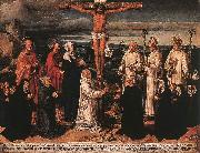 WOENSAM VON WORMS, Anton, Christ on the Cross with Carthusian Saints
